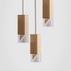 Lamp/One Brass Trio Chandelier | Chandeliers by Formaminima