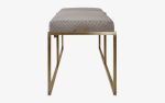 Famed Brass Bench | Benches & Ottomans by LAGU. Item composed of fabric and brass in modern style