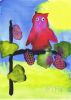 Owl in the Vineyard | Watercolor Painting in Paintings by Rita Winkler - My Art, My Shop -by Rita ... Where Every Stroke Speaks of Joy and Inclusion. Item made of paper works with contemporary & modern style