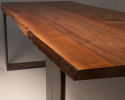 European Walnut on Distressed Copper Pedestals | Dining Table in Tables by L'atelier Mata. Item composed of walnut