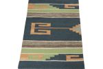 Rug & Kilim’s Tribal style Kilim in Blue, Gold, Green | Area Rug in Rugs by Rug and Kilim. Item composed of wool