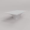 "Sicorace" White Carrara coffee table | Tables by Carcino Design. Item made of marble works with minimalism & contemporary style