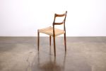 Carved Wood Dining Chair with Woven Rush Seat by Costantini | Chairs by Costantini Design. Item composed of oak wood