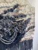 ocean wall hanging gray-blue fiber art textile "Feel it all" | Macrame Wall Hanging in Wall Hangings by Rebecca Whitaker Art. Item composed of wood & fabric