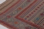 Vintage Persian Soumak Kilim, Tribal Diamonds in Light Jewel | Area Rug in Rugs by Rug and Kilim