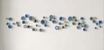 "Lotus" Aqua, Dark Aqua, Ivory and Gold | Sculptures by Debra Steidel. Item made of ceramic works with contemporary & coastal style