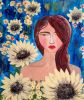 Diana | Oil And Acrylic Painting in Paintings by Elena Parau. Item composed of canvas in contemporary or country & farmhouse style