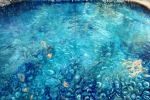 Living Oceans • CENOTE 1 - diptych | Oil And Acrylic Painting in Paintings by Betty Jo Costanzo. Item made of wool compatible with contemporary and coastal style