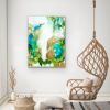 Tropical Haven | Oil And Acrylic Painting in Paintings by Wall Jewelry by Robyn Camargo. Item composed of canvas & synthetic