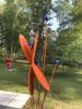 Hyacinth Large Outdoor Metal Sculpture Abstract Art | Sculptures by VK Sculptures. Item made of steel works with minimalism & mid century modern style