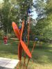 Hyacinth Large Outdoor Metal Sculpture Abstract Art | Sculptures by VK Sculptures. Item made of steel works with minimalism & mid century modern style