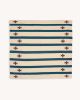 Izamna Handwoven Stripe Napkins (Set of 2) - NAVY | Linens & Bedding by Routes Interiors. Item made of cotton works with boho & eclectic & maximalism style