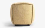 Yukan Modern Cube Pouf with Faux Leather Handle | Ottoman in Benches & Ottomans by LAGU. Item made of wood & fabric compatible with asian and modern style