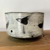 Black Clay Hand Built Hand Painted Bowl | Dinnerware by cursive m ceramics. Item made of ceramic