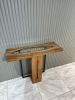 Custom Clear Console Table - Epoxy Resin Table | Tables by Tinella Wood | Alabama Street in San Francisco. Item made of wood & metal compatible with minimalism and mediterranean style