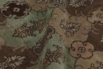 Vintage Distressed Runner Rug, Earthy Tones Geometric Floral | Area Rug in Rugs by Rug and Kilim
