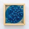 4x4 Framed Resin Wall Sculpture | Wall Hangings by Rooted in Resin. Item composed of wood & synthetic