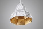 Octagon Fat Gold Faceted Light | Pendants by ADAMLAMP. Item made of steel works with industrial & modern style