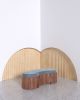 WALNUT WITH VELVET SEAT LOUNGE BENCH NAMI | Benches & Ottomans by HACHI COLLECTIONS. Item composed of walnut