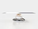 Pebble Dining Table Wood Top by Gaea Craft | Tables by Gaea Craft. Item made of wood & bronze compatible with modern style