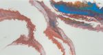 Blue Desert | Mixed Media by Swann Freslon. Item composed of wood and synthetic in mid century modern or contemporary style