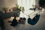 Swingy In | Swing Chair in Chairs by Linda Vrňáková. Item composed of cotton and leather