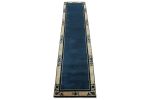 Vintage Chinese Deco style runner, Deep Blue Floral Pattern | Area Rug in Rugs by Rug and Kilim