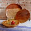 18" Handmade Wooden Platter Tray for Serving & Decor | Serving Tray in Serveware by TerraKlay. Item made of wood compatible with contemporary and rustic style