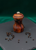 Walnut & Red Resin Pepper Mill | Handcrafted Luxury | Decorative Objects by Holzkunst Samuel Meisinger. Item composed of walnut compatible with contemporary and art deco style
