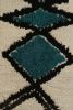 1950s Azilal Moroccan rug in White with Blue-Black Patterns | Area Rug in Rugs by Rug and Kilim
