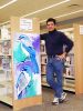 Artistic treatment to end panels | Paintings by Gus Lina Art | Deltona Regional Library in Deltona