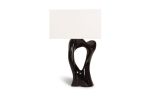Amorph Vesta Table Lamp, Black Glossy Lacquer w/ Ivory Silk | Lamps by Amorph. Item composed of steel