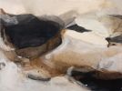 Large Abstract in Brown and Neutral tones | Mixed Media by Arohika Verma | First & Main Design Market in Bothell. Item composed of wood & canvas compatible with minimalism and contemporary style