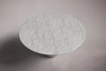 Pearl Italian Carrara Marble Round Dining Table | Tables by HamamDecor LLC. Item composed of marble in mediterranean or modern style