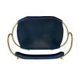 ¨Hug¨Kitchen Bar Stool w/backrest Brass Steel &Natual Leath | Chairs by Jover + Valls. Item composed of steel and leather