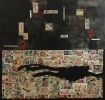 Comic Noire | Collage in Paintings by Glen Gauthier. Item made of wood & paper