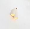 White Melo Sconce - Minimalist Ceramic Ambient Lighting | Sconces by Catalin Filip. Item made of wood with ceramic works with boho & eclectic & maximalism style
