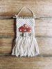 Mini Woven Wall Hanging Decor - Mushroom Embroidery | Macrame Wall Hanging in Wall Hangings by Hippie & Fringe. Item made of fiber works with boho style