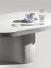 White Stone Coffee Table - Plinth Series in Bio Concrete | Tables by Donatas Žukauskas. Item composed of marble in minimalism or contemporary style