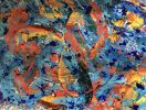 Rhythmic Gymnastics | Oil And Acrylic Painting in Paintings by Reade C Gloeckner Fine Art. Item composed of canvas and synthetic