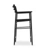 ¨Repose¨Counter Stool Leather and Black Rubbered Steel Frame | Chairs by Jover + Valls. Item made of steel with leather works with contemporary & industrial style