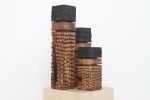 Black Ember Monoliths | Reclaimed Beech Wood Sculpture Set ( | Sculptures by Craig Forget. Item made of wood compatible with contemporary and japandi style