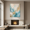 Crystal Sprites — Abstract Mineral Canvas Artwork | Prints in Paintings by Alpenglow Workshop. Item made of canvas works with boho & minimalism style