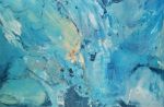 Blue Diver | Mixed Media by Twyla Gettert. Item in contemporary or coastal style