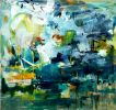 Yellow Garden Painting | Oil And Acrylic Painting in Paintings by Marie Manon Art. Item made of synthetic