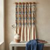 Handwoven Cotton Wall Hanging, Boho Fiber Art Decor | Macrame Wall Hanging in Wall Hangings by Sarmal Design. Item composed of wool and metal in boho or minimalism style