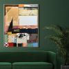 Juana Perfecta | Paintings by Juana Perfecta. Item composed of canvas & cement compatible with boho and contemporary style