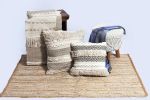 Emily Artisanal Handloom Cushion_ woven textured cotton | Pillows by Humanity Centred Designs. Item composed of cotton and fiber in boho or minimalism style