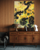 Lemon Wool - Limited Edition Yellow Abstract Giclée Art | Prints in Paintings by ZYŪMIN. Item made of wood with canvas works with mid century modern & contemporary style