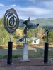 " Mountain High" | Public Sculptures by David Marshall | Colorado Mountain College Steamboat Springs in Steamboat Springs. Item composed of aluminum
